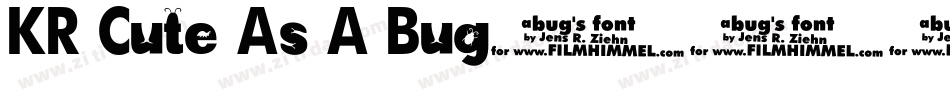 KR Cute As A Bug字体转换